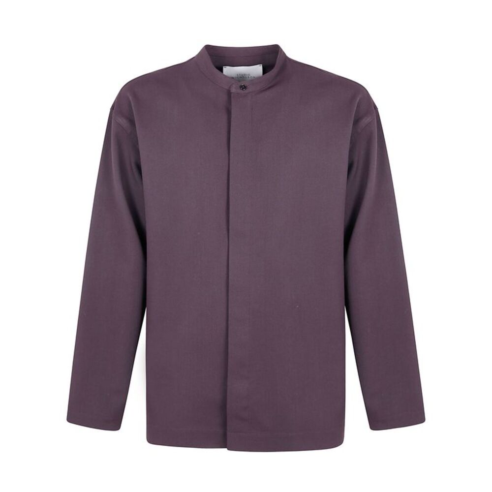 Studio Nicholson Men "Karst" Grandad Collar Shirt